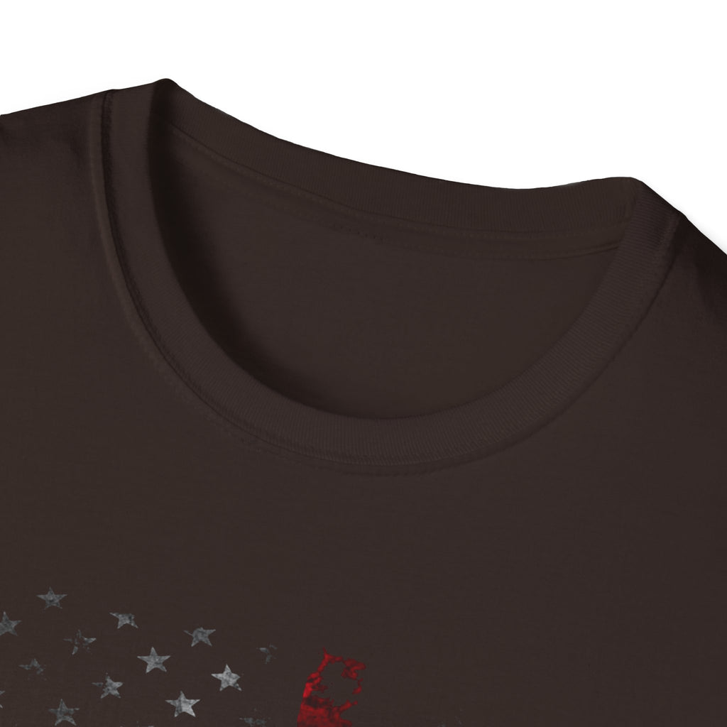 Patriotic Firefighter Graphic T-Shirt | Unisex Softstyle Tee for Heroes
