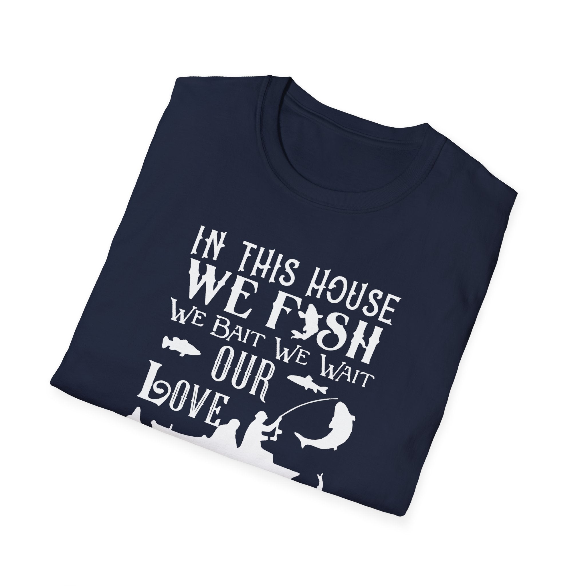 Fishing Love Unisex Softstyle T-Shirt - Perfect Gift for Fishermen