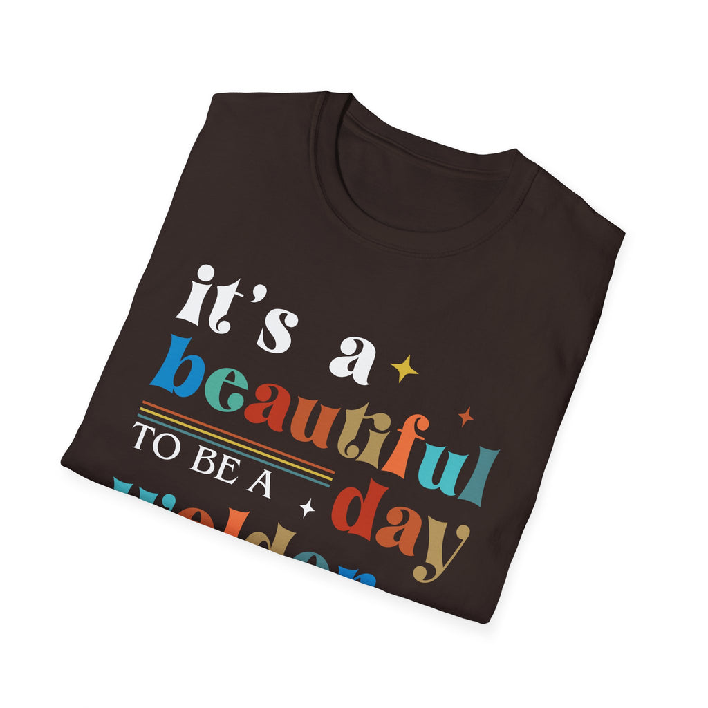 Beautiful Day Welder Unisex Softstyle T-Shirt - Perfect Gift for Welding Enthusiasts