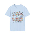 Floral Grandma T-Shirt - My Favorite People Call Me - Unisex Softstyle Tee