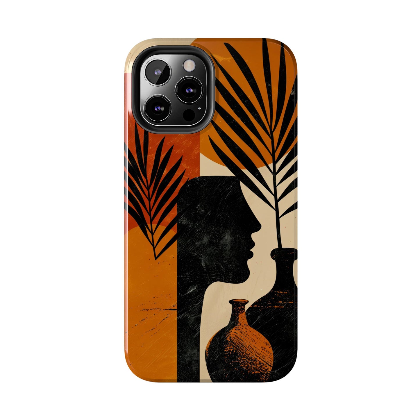 Artistic Tough Phone Case with Nature-Inspired Design