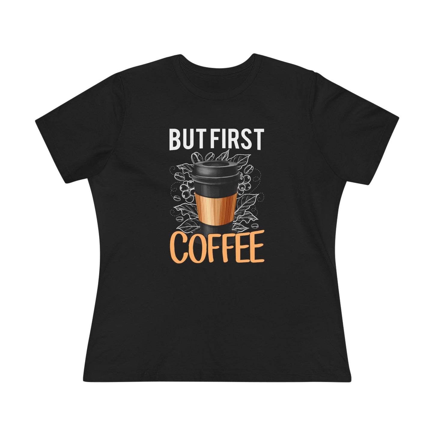 But First Coffee Women's Cotton Tee, Coffee Lover Shirt, Casual T-Shirt, Gift for Her, Everyday Wear, Trendy Graphic Tee