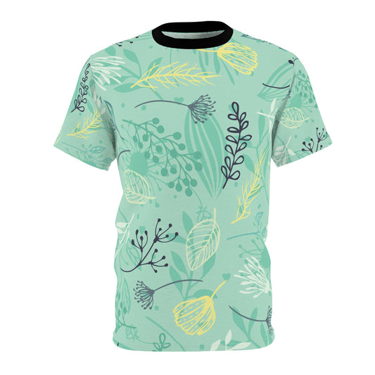 Nature-Inspired Unisex Cut & Sew Tee - Fresh Floral Design