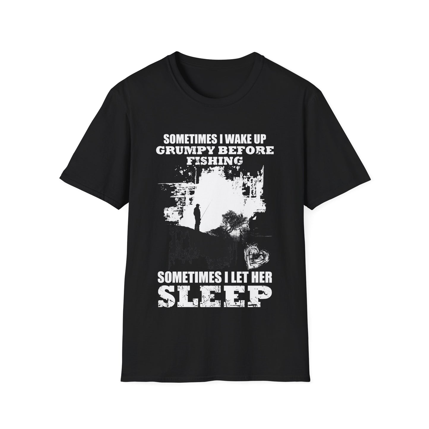 Grumpy Fisherman Unisex Softstyle T-Shirt - Funny Fishing Humor Tee