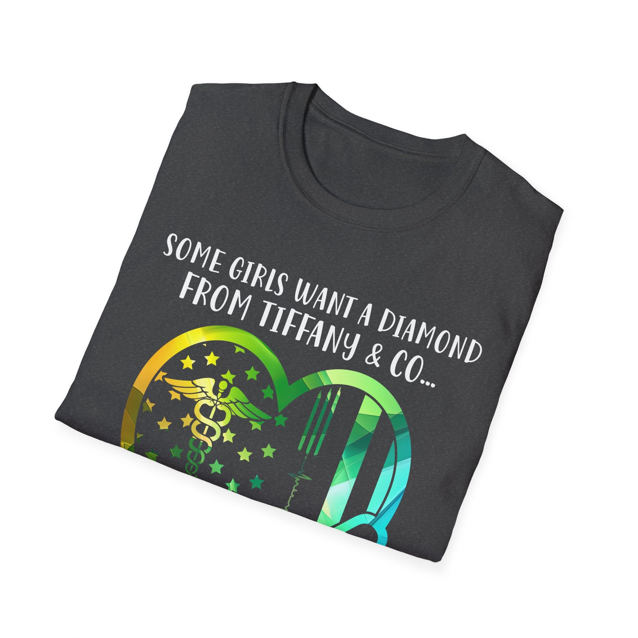 Nursing Heart T-Shirt - "I'd Rather Have a Stethoscope from Littmann" - Perfect Gift for Healthcare Professionals