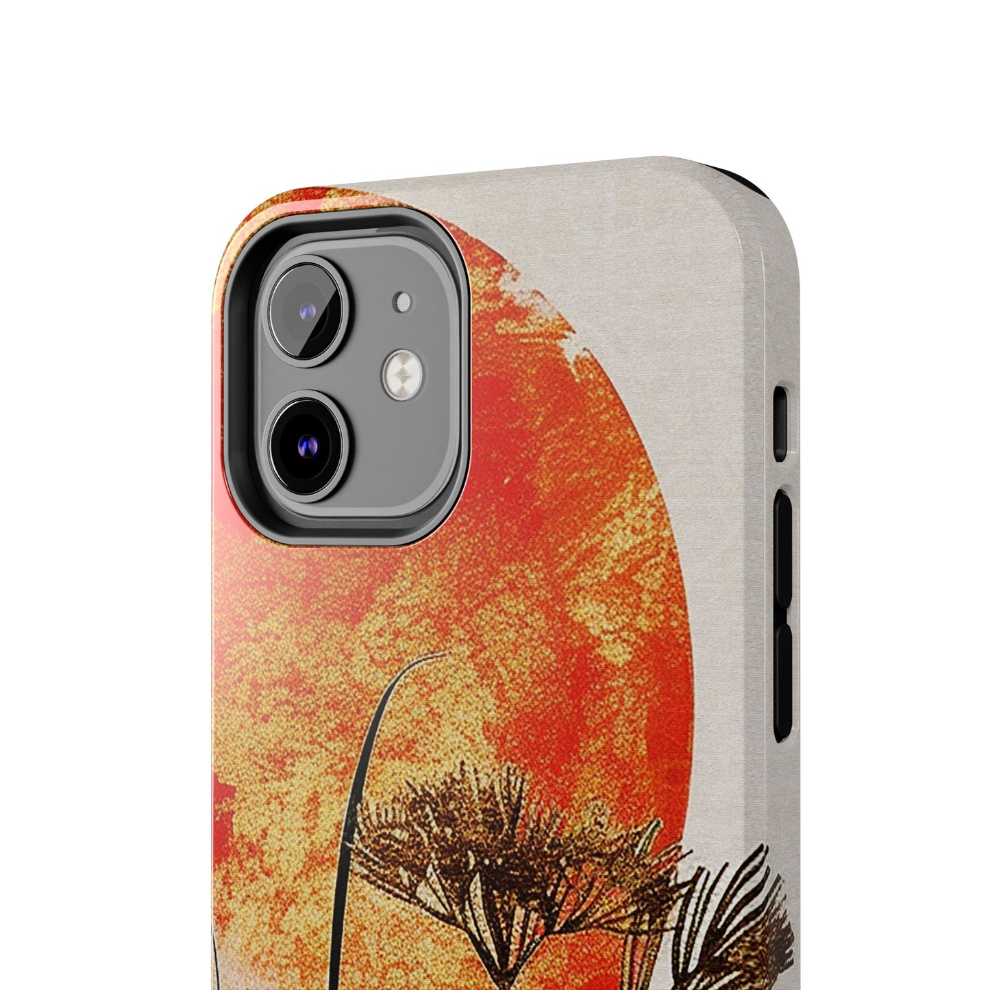 Artistic Floral Tough Phone Case - Sunset Design for Nature Lovers