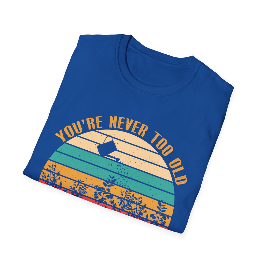 Vintage Play in the Dirt Unisex Softstyle T-Shirt - Fun Outdoor Gardening Tees for All Ages