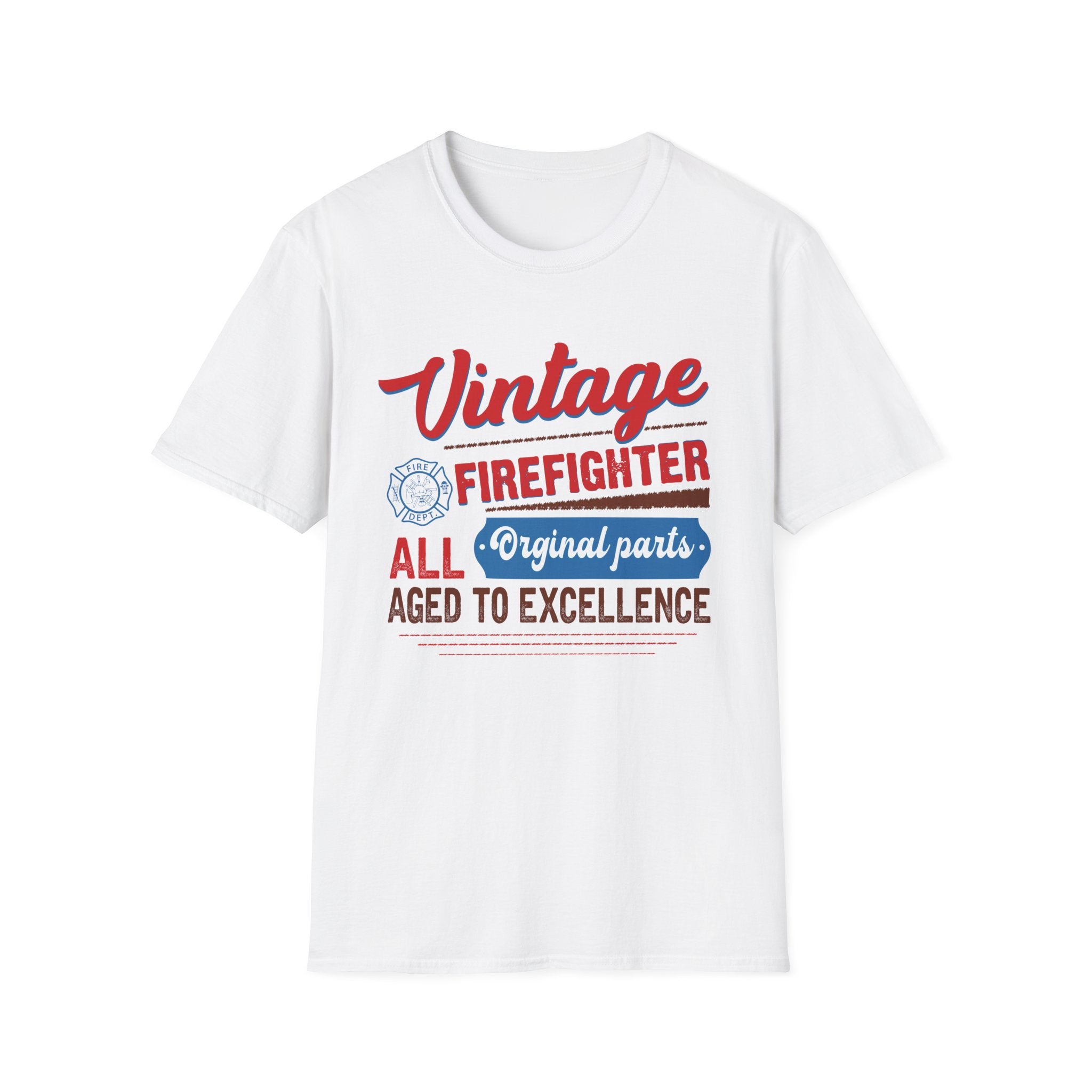 Vintage Firefighter Unisex T-Shirt - Original Parts Aged to Excellence