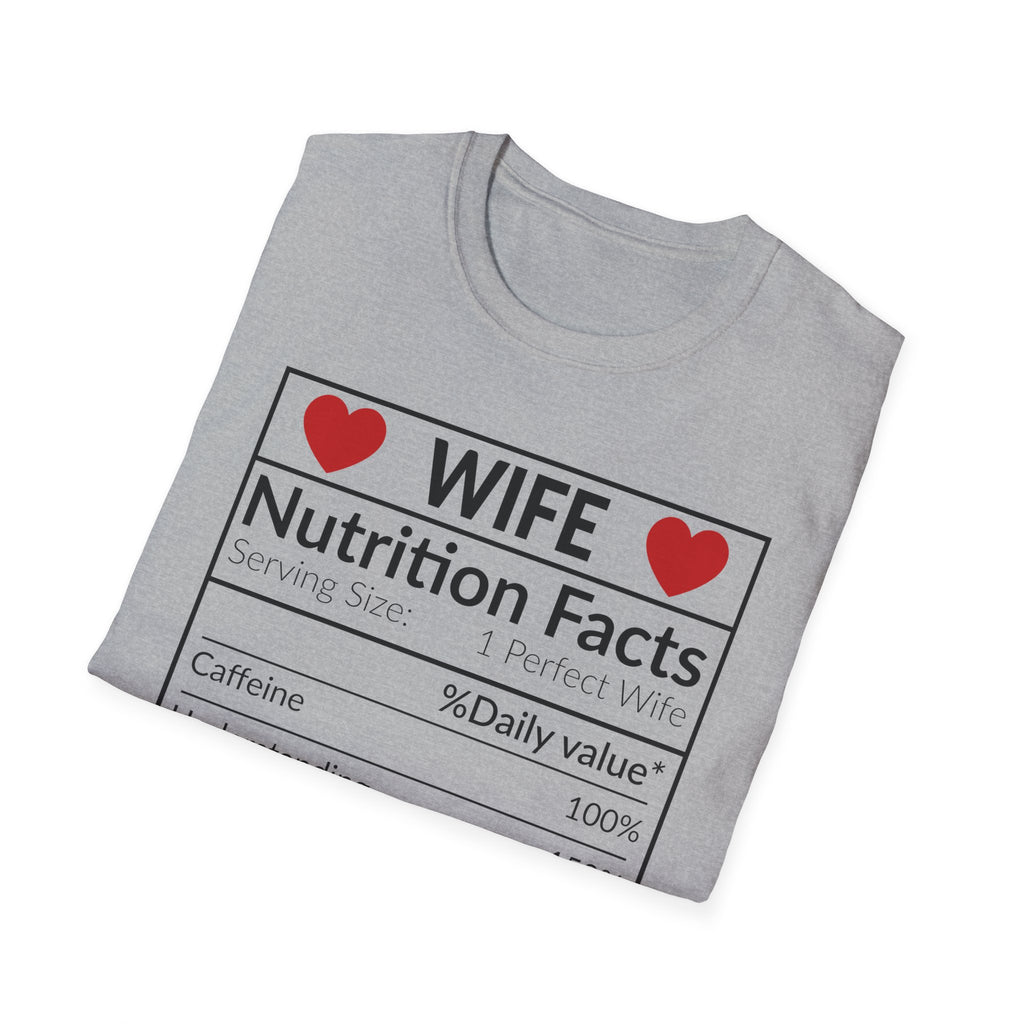 Humorous Wife Nutrition Facts T-Shirt | Perfect Gift for Spouses