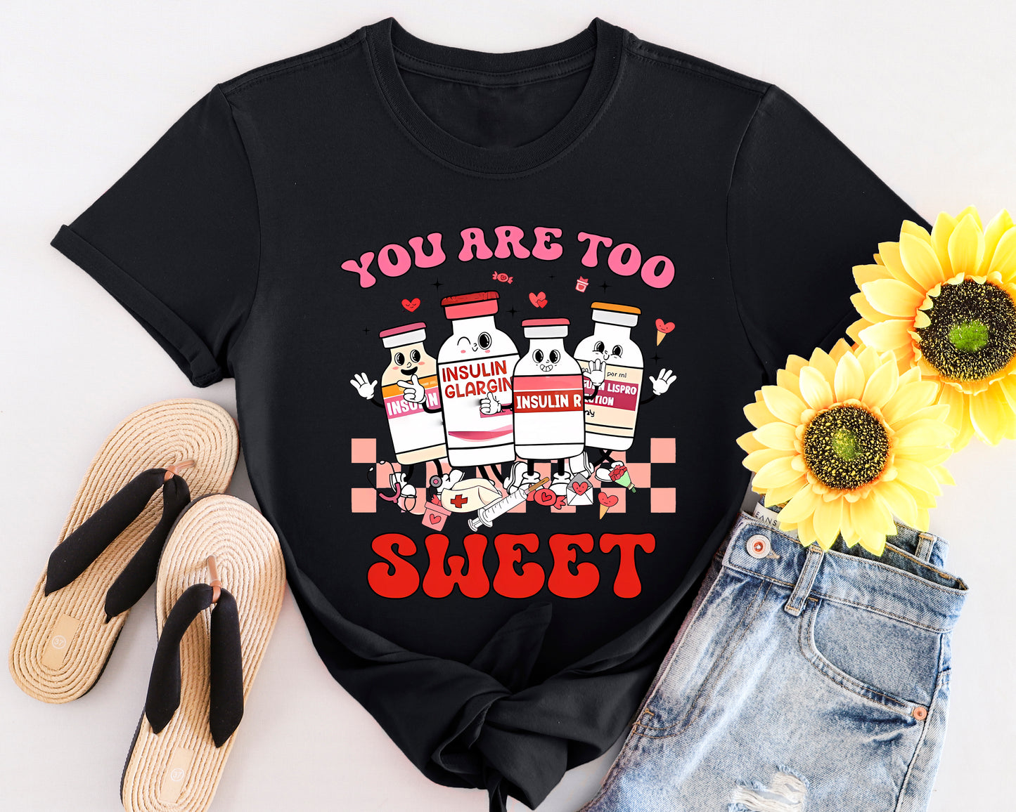 Insulin & Sweetness Unisex T-Shirt - Cute Diabetes Awareness Apparel