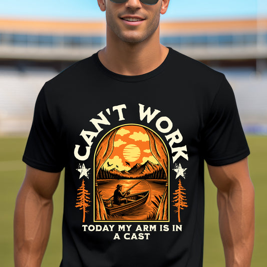 Men's Can't Work Outdoor Vibes T-Shirt - Perfect for Recovery Days
