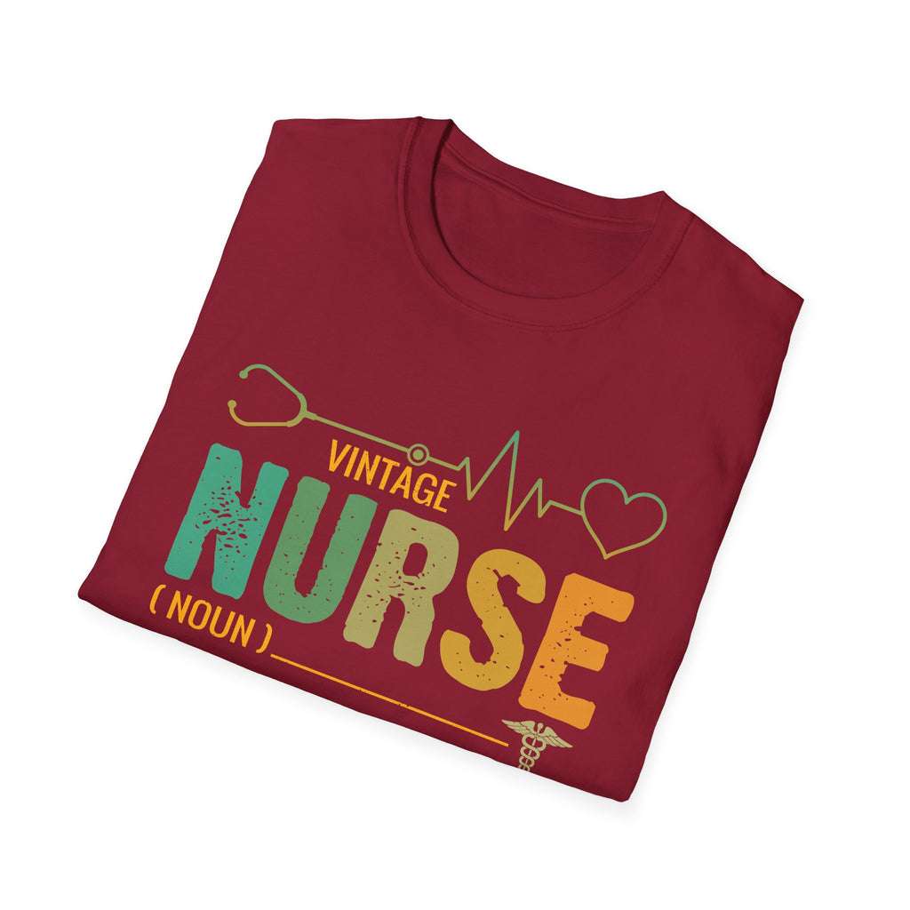 Vintage Nurse Unisex Softstyle T-Shirt – Perfect Gift for Healthcare Professionals