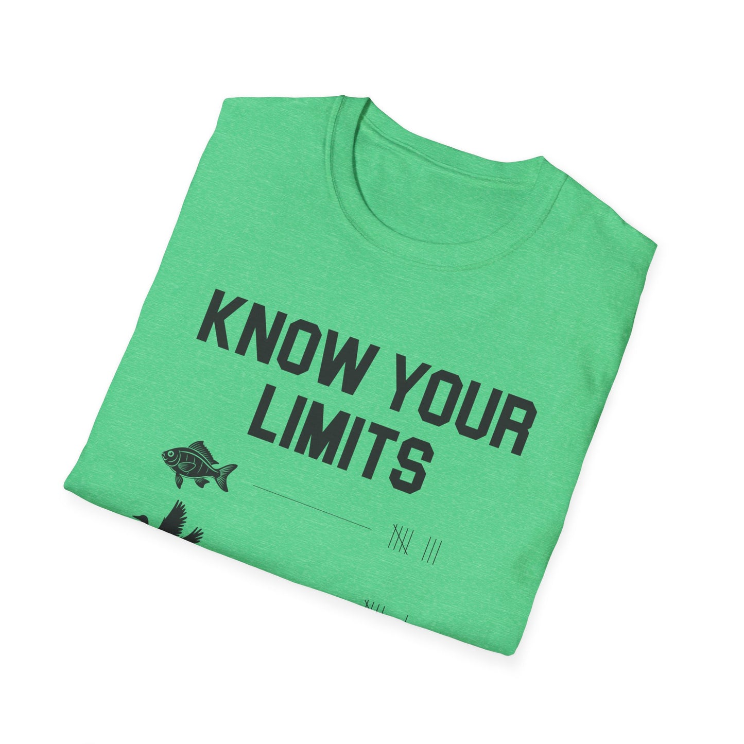 Unisex Softstyle T-Shirt - Know Your Limits | Motivational Tee, Gift for Nature Lovers, Inspirational Attire, Outdoor Adventure Shirt