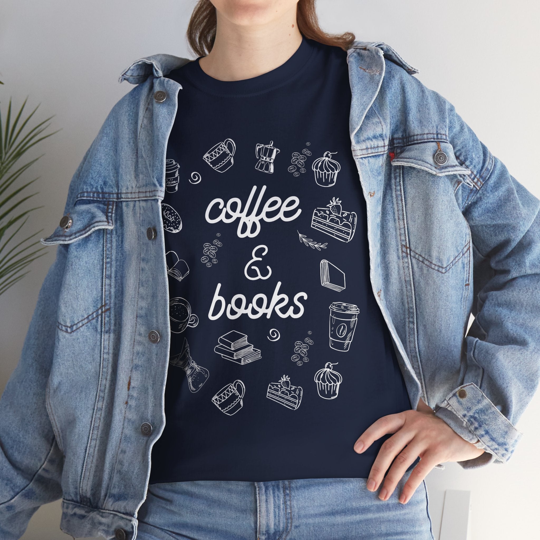 Coffee & Books T-Shirt — Vintage Booklover Graphic Tee