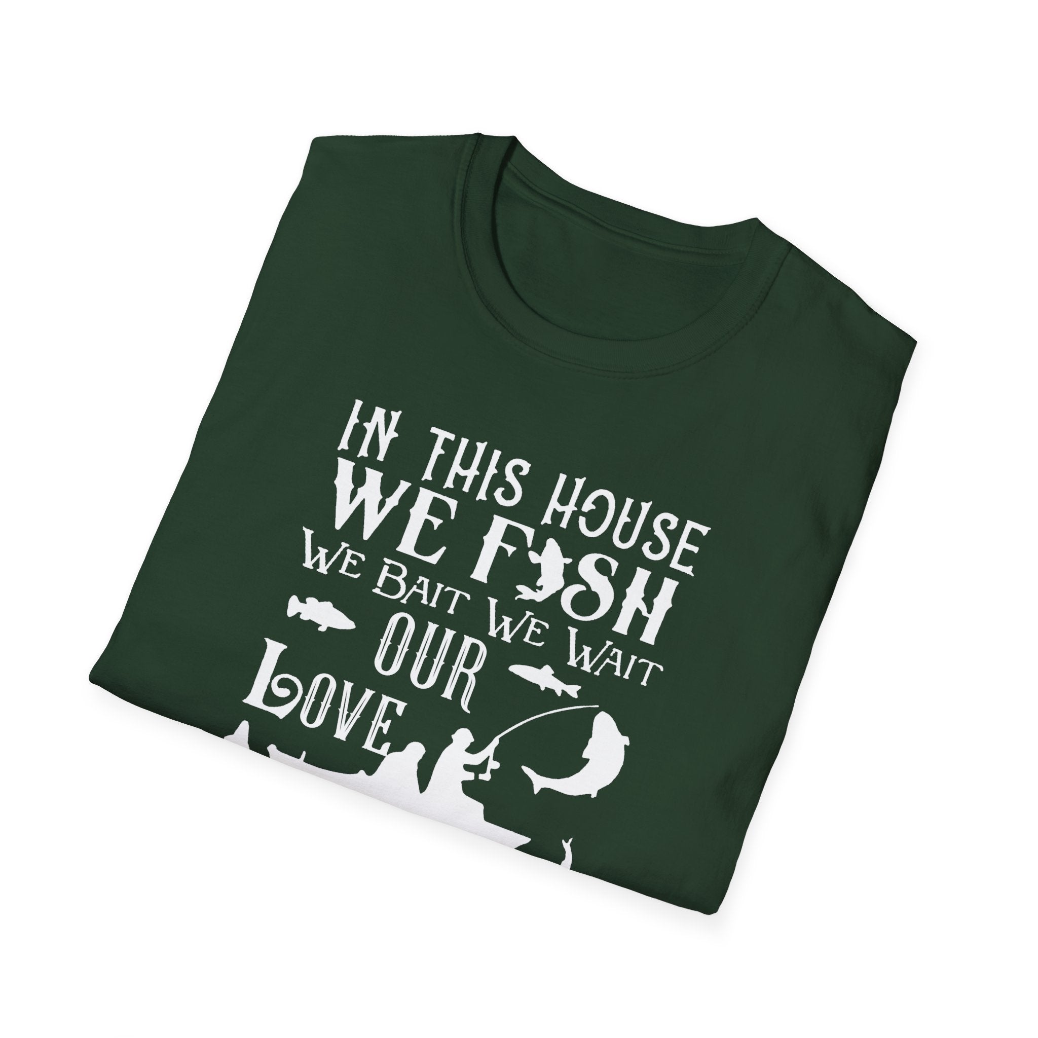 Fishing Love Unisex Softstyle T-Shirt - Perfect Gift for Fishermen