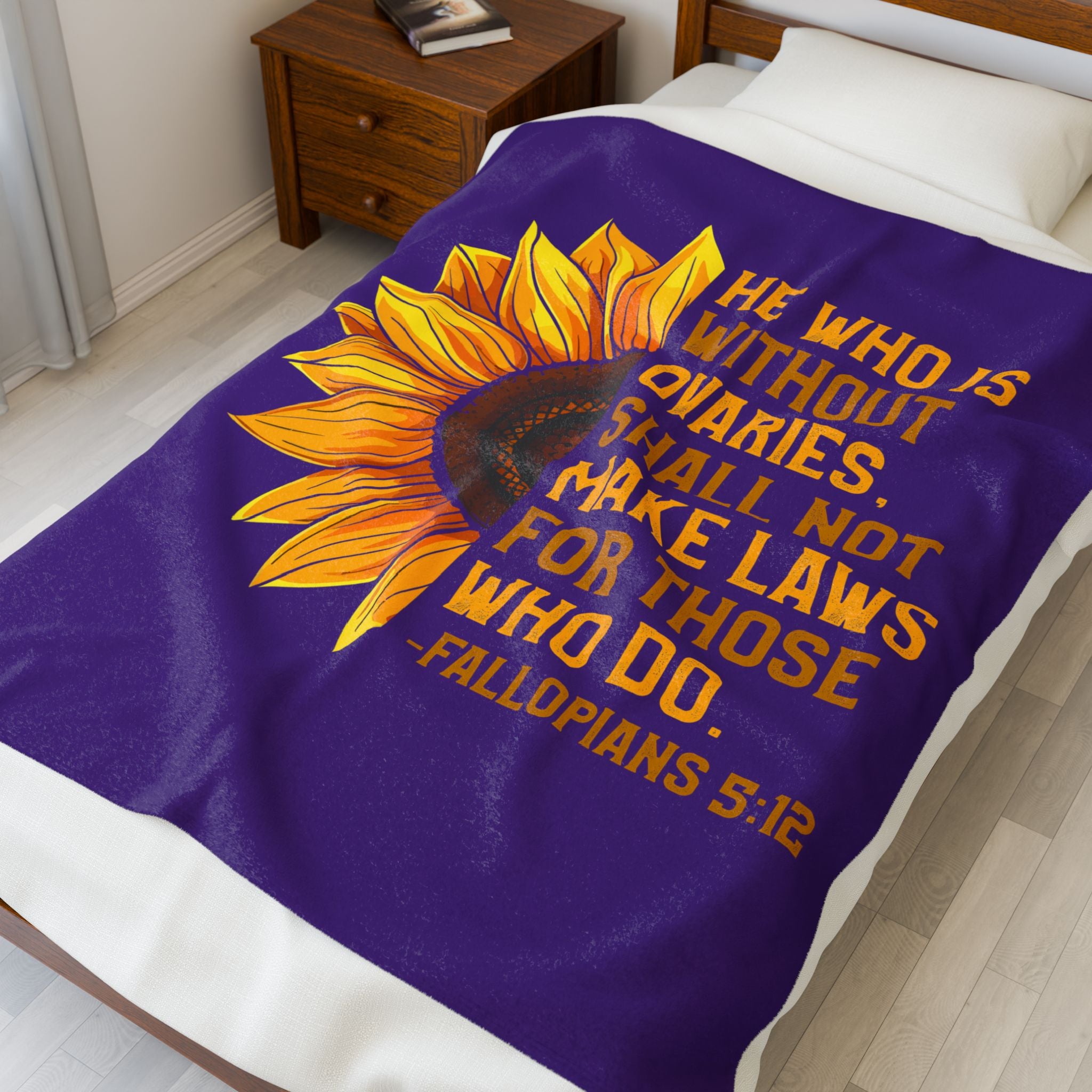 Sunflower Inspirational Plush Blanket, Cozy Throw for Home Decor, Gift for Friends, Unique Wedding Gift, Soft Blanket for All Seasons