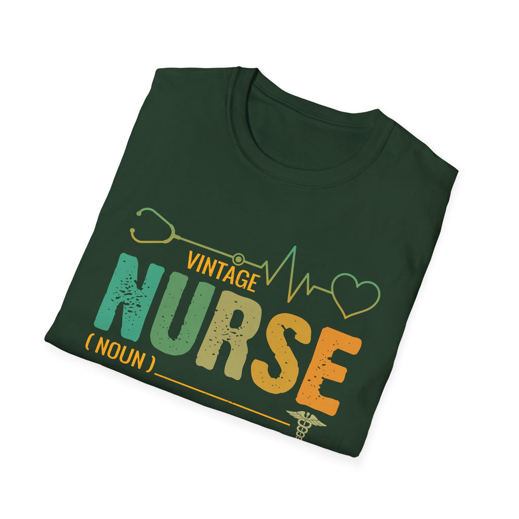 Vintage Nurse Unisex Softstyle T-Shirt – Perfect Gift for Healthcare Professionals