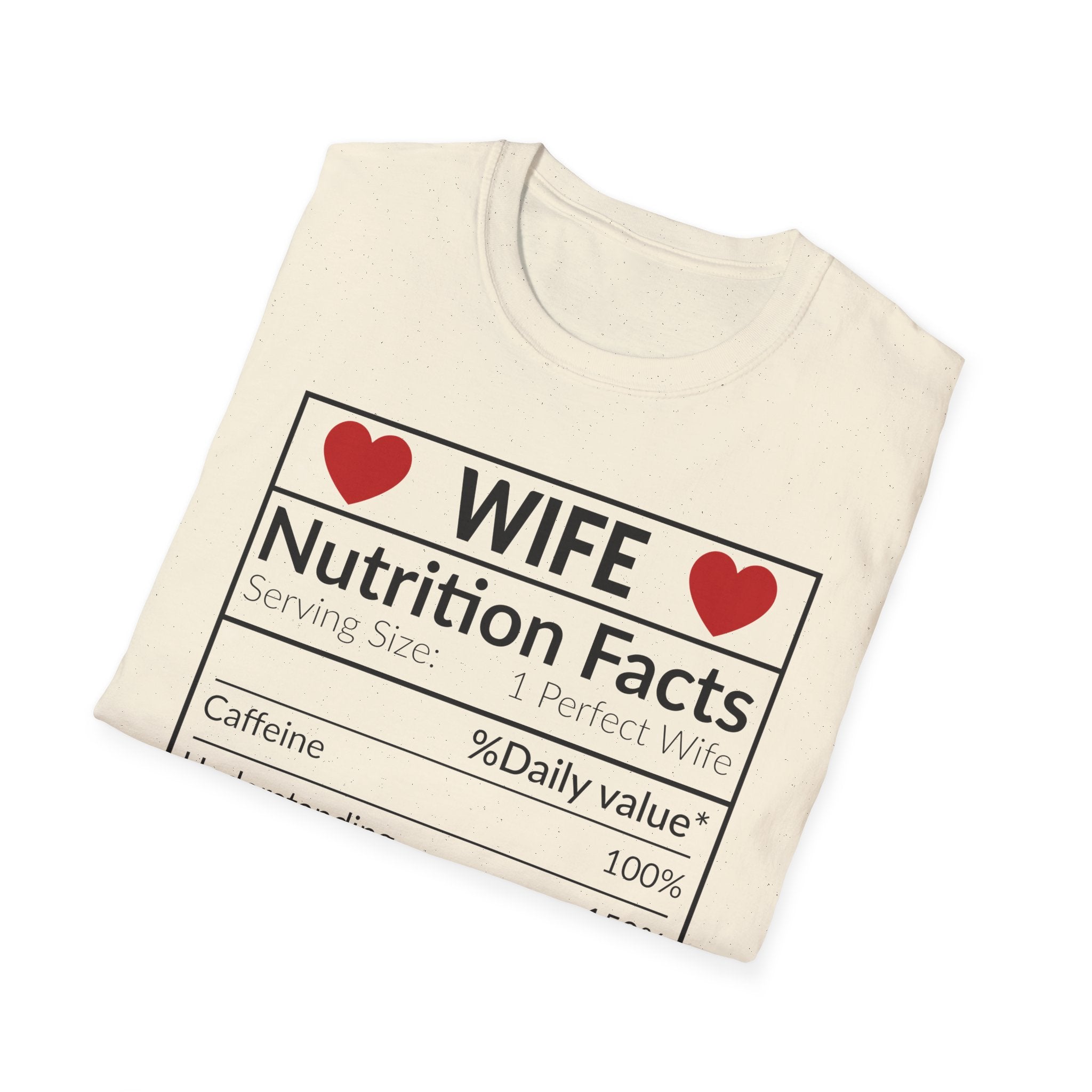 Humorous Wife Nutrition Facts T-Shirt | Perfect Gift for Spouses