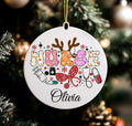Personalized Nurse Metal Ornament — Holiday Nursing Gift with Name (Your Name)