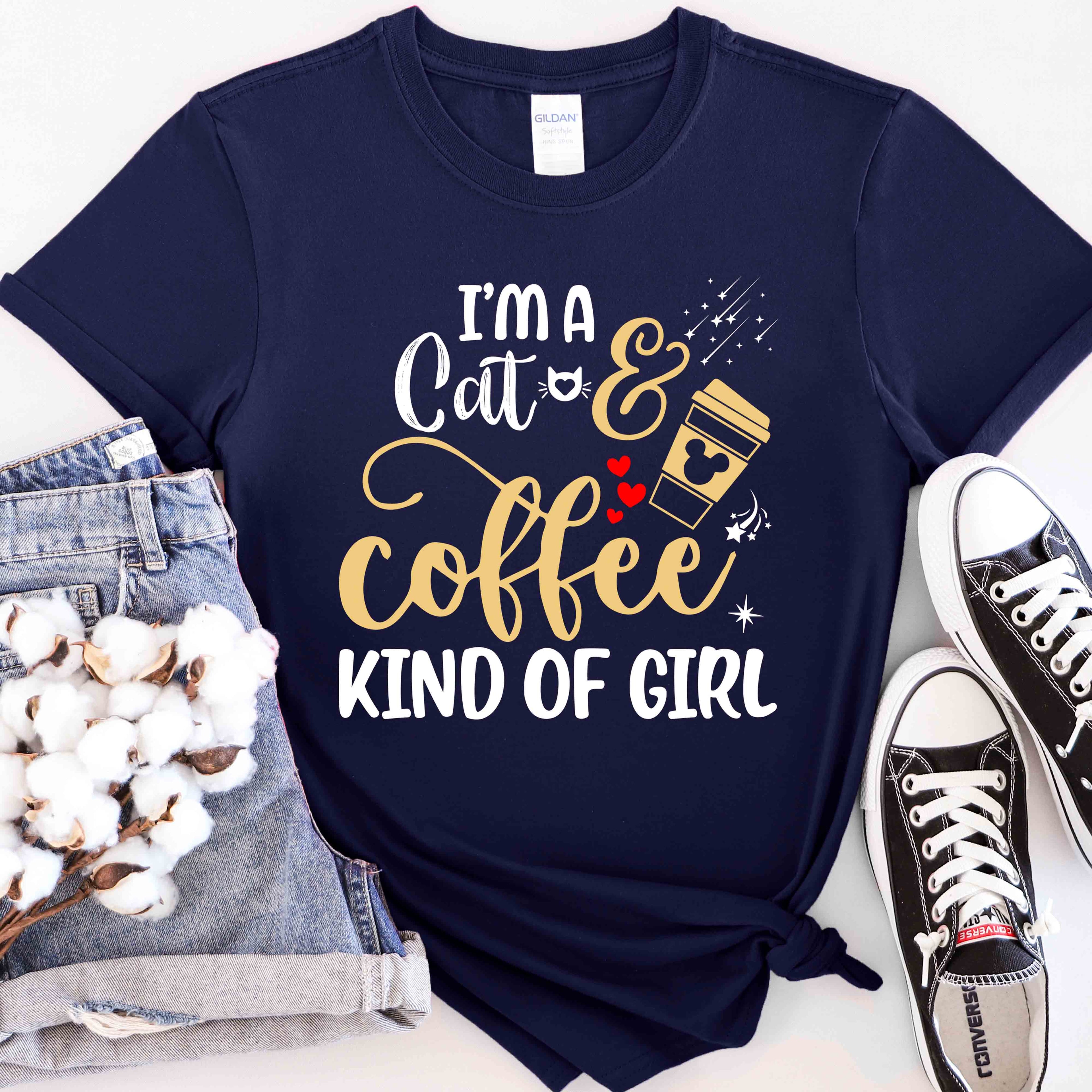 I'm a Cat and Coffee Kind of Girl T-Shirt