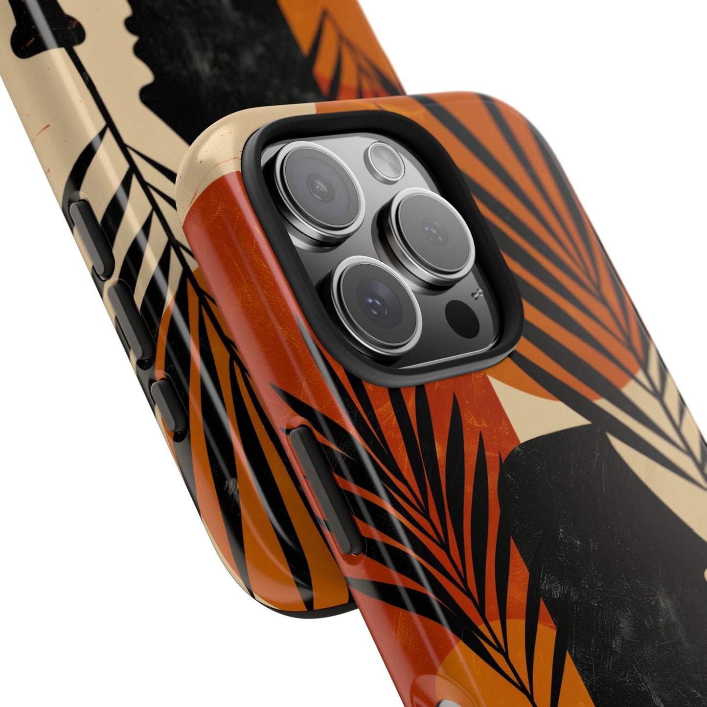 Artistic Tough Phone Case with Nature-Inspired Design