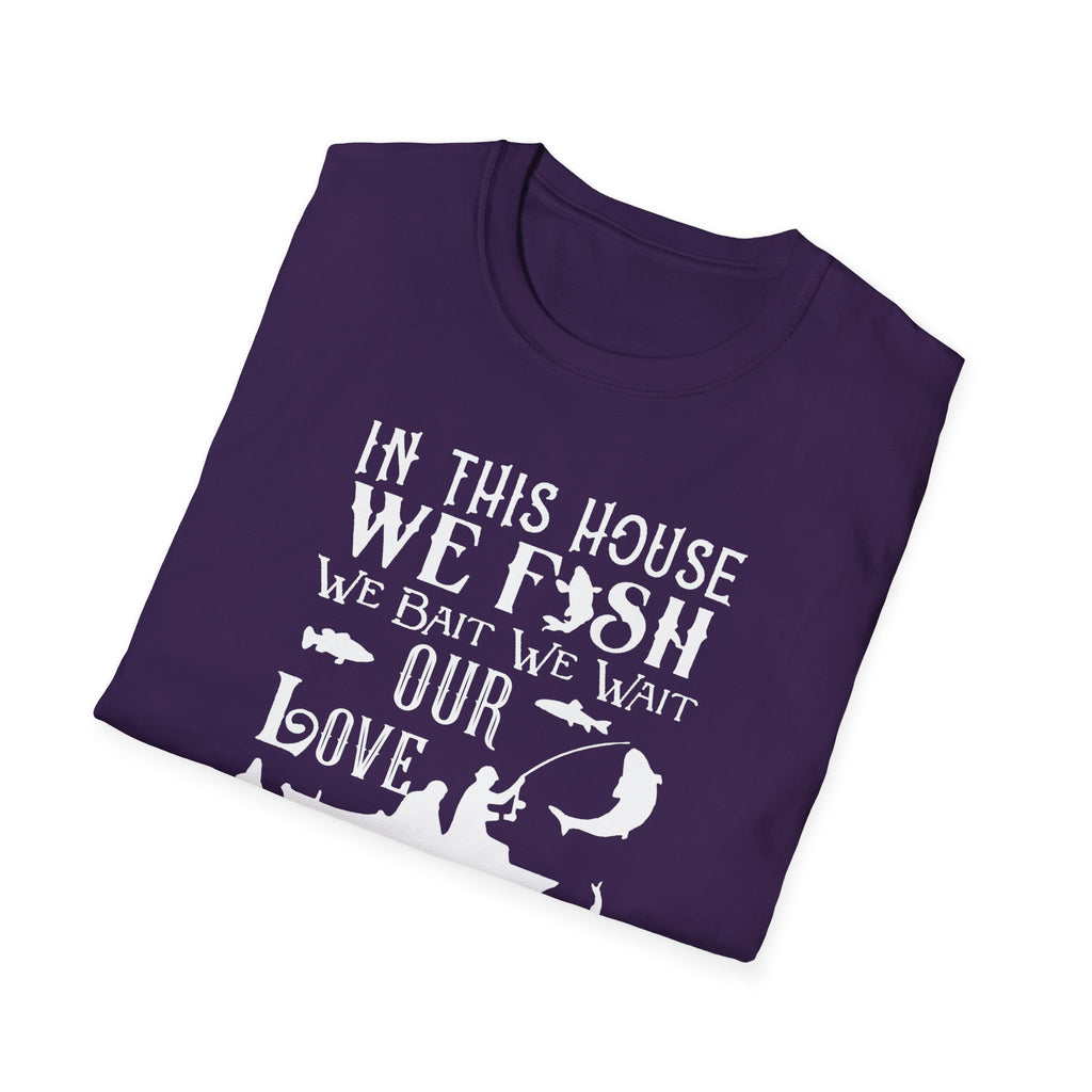 Fishing Love Unisex Softstyle T-Shirt - Perfect Gift for Fishermen