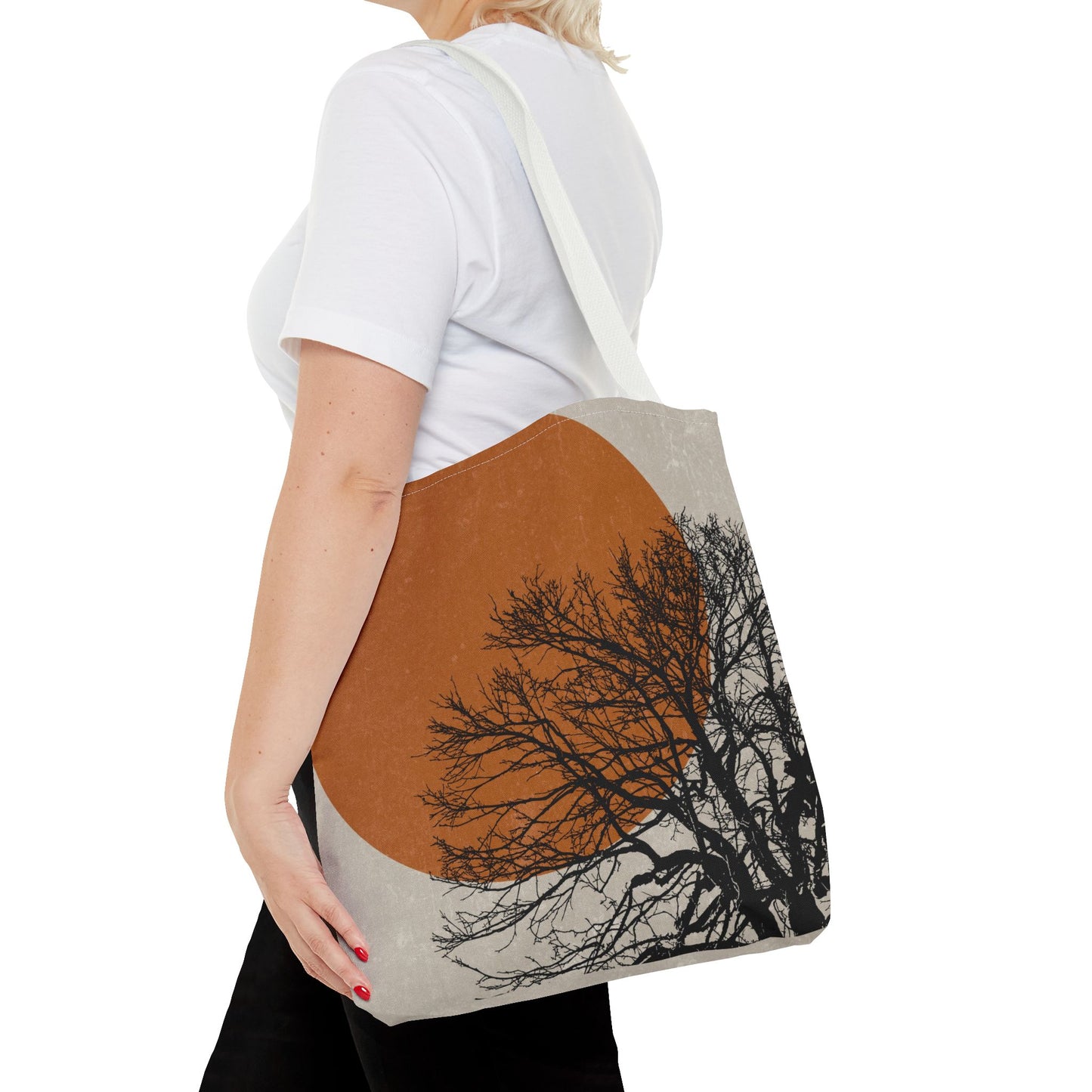 Sunset Tree Design Tote Bag – Eco-Friendly Canvas Bag for Nature Lovers