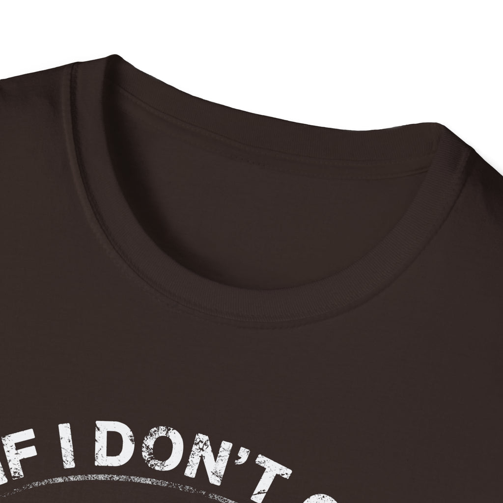 Fishing Humor Unisex Softstyle T-Shirt - "If I Don't Go Fishing Today, I Am Going to Go Crazy"
