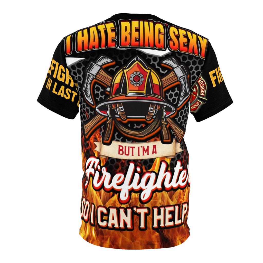Firefighter Pride Unisex Cut & Sew Tee, Firefighter Apparel, First Responders Gift, Emergency Services Wear, Firefighter T-Shirt