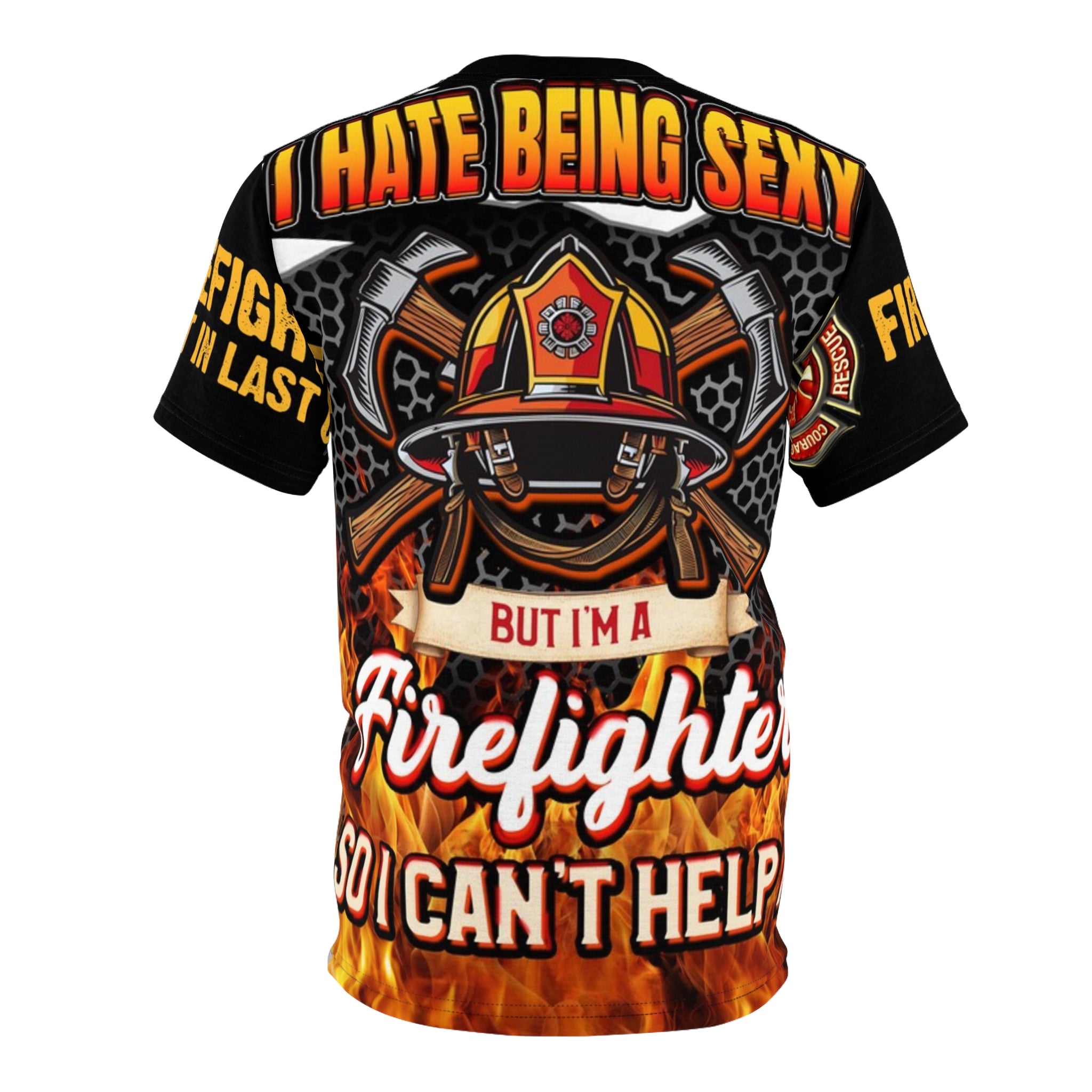 Firefighter Pride Unisex Cut & Sew Tee, Firefighter Apparel, First Responders Gift, Emergency Services Wear, Firefighter T-Shirt