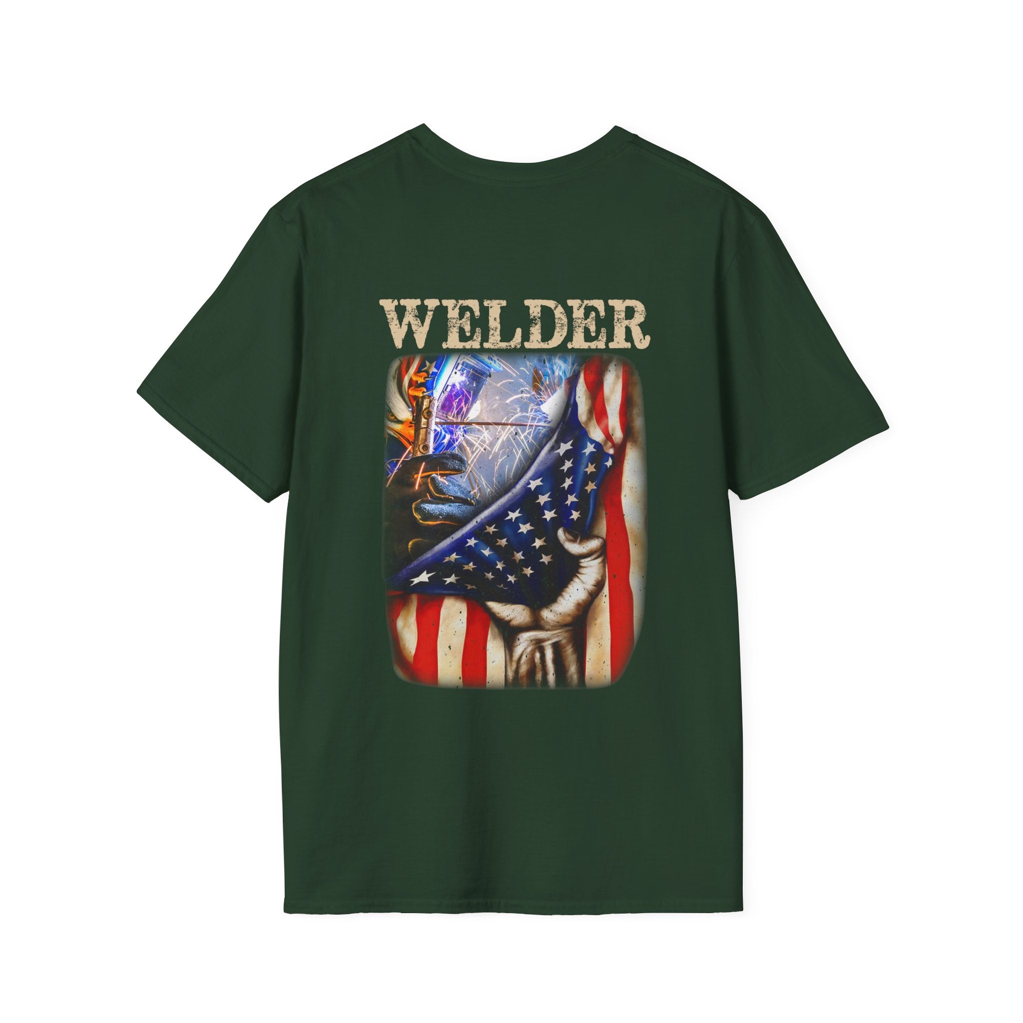 Welder Graphic T-Shirt - Patriotic Welding Design