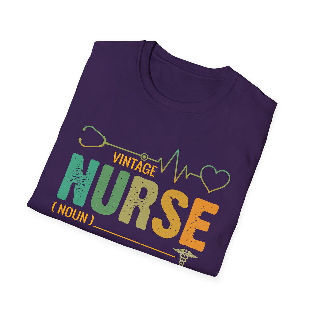Vintage Nurse Unisex Softstyle T-Shirt – Perfect Gift for Healthcare Professionals