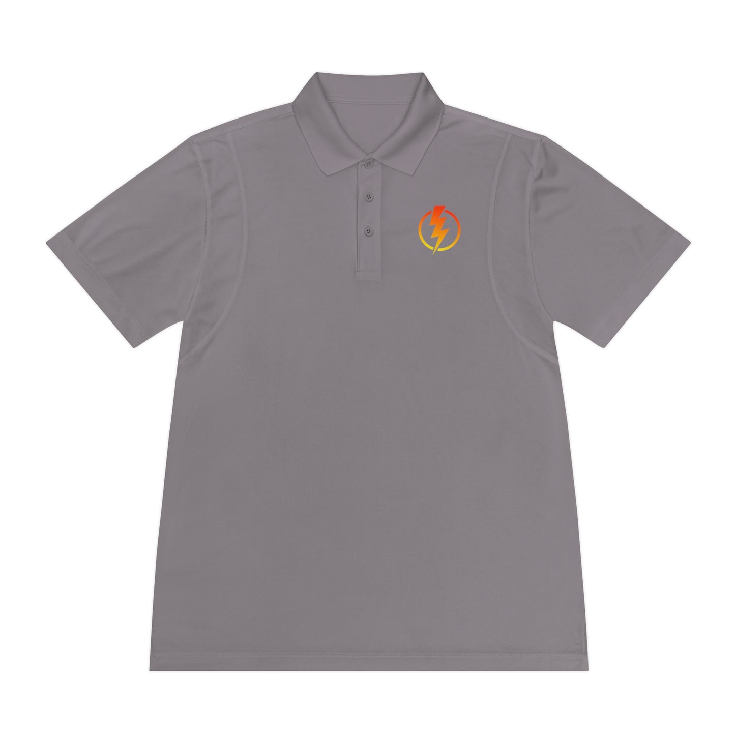 Men's Sport Polo Shirt with Lightning Bolt Design