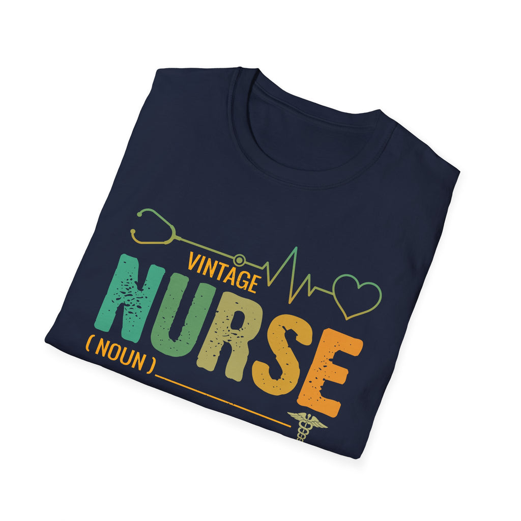 Vintage Nurse Unisex Softstyle T-Shirt – Perfect Gift for Healthcare Professionals