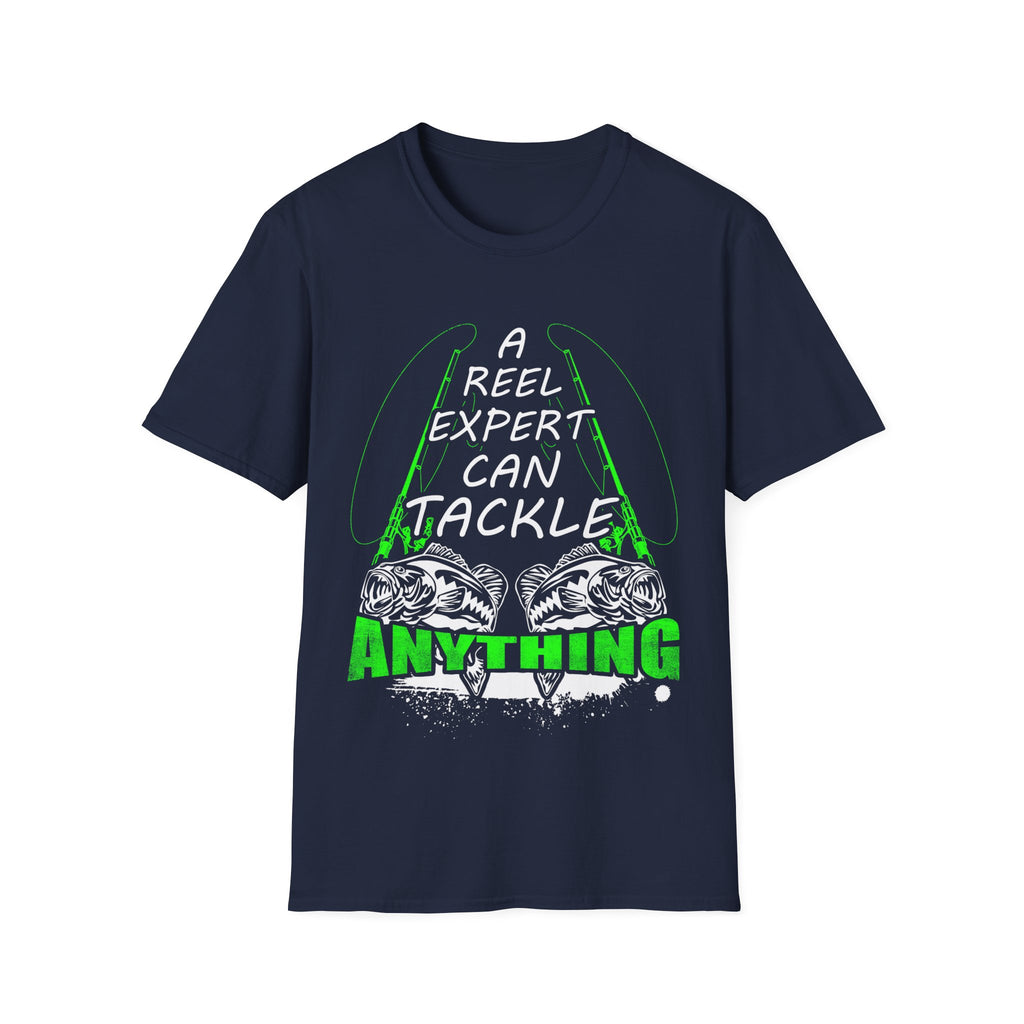 Fishing Expert Unisex Softstyle T-Shirt - 'A Reel Expert Can Tackle Anything'