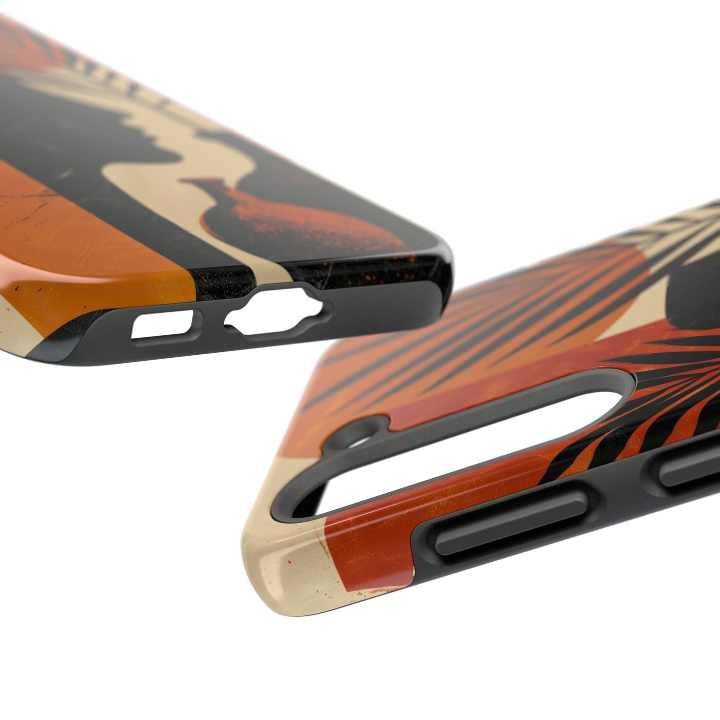 Artistic Tough Phone Case with Nature-Inspired Design