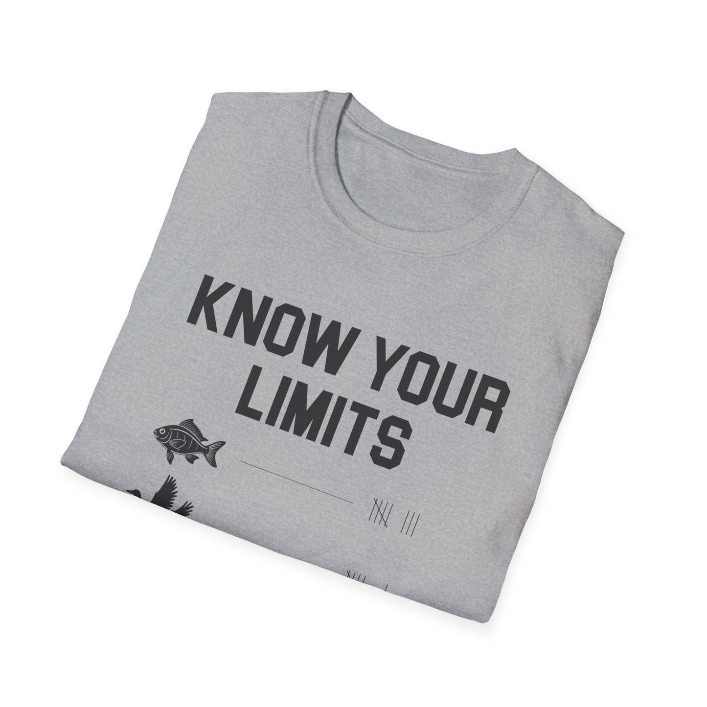 Unisex Softstyle T-Shirt - Know Your Limits | Motivational Tee, Gift for Nature Lovers, Inspirational Attire, Outdoor Adventure Shirt