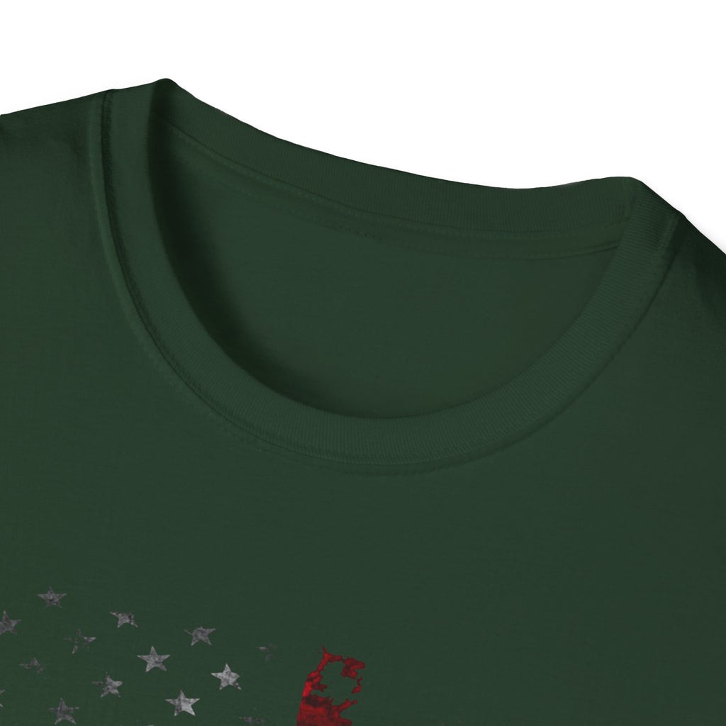 Patriotic Firefighter Graphic T-Shirt | Unisex Softstyle Tee for Heroes