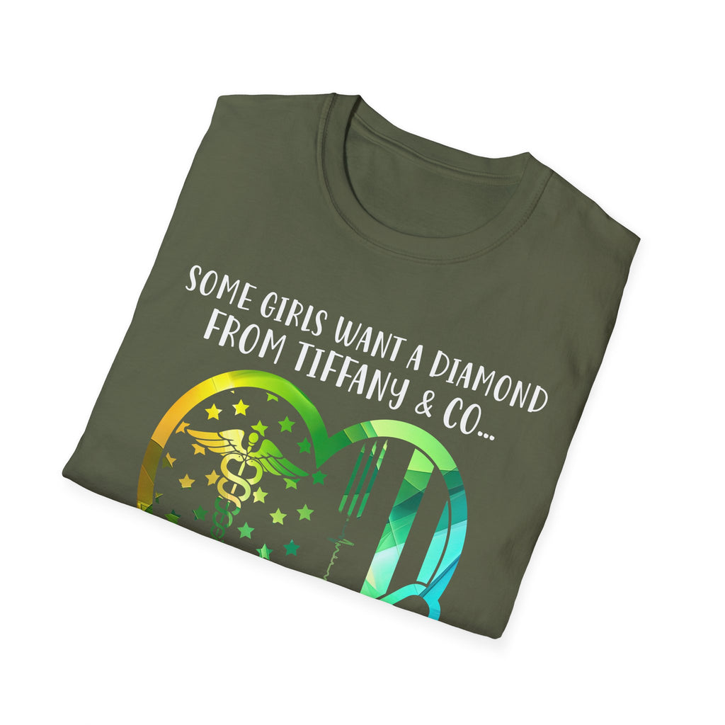 Nursing Heart T-Shirt - "I'd Rather Have a Stethoscope from Littmann" - Perfect Gift for Healthcare Professionals