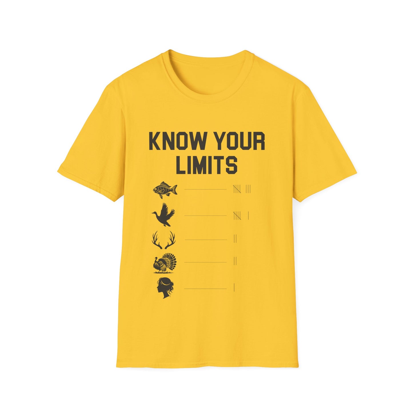 Unisex Softstyle T-Shirt - Know Your Limits | Motivational Tee, Gift for Nature Lovers, Inspirational Attire, Outdoor Adventure Shirt