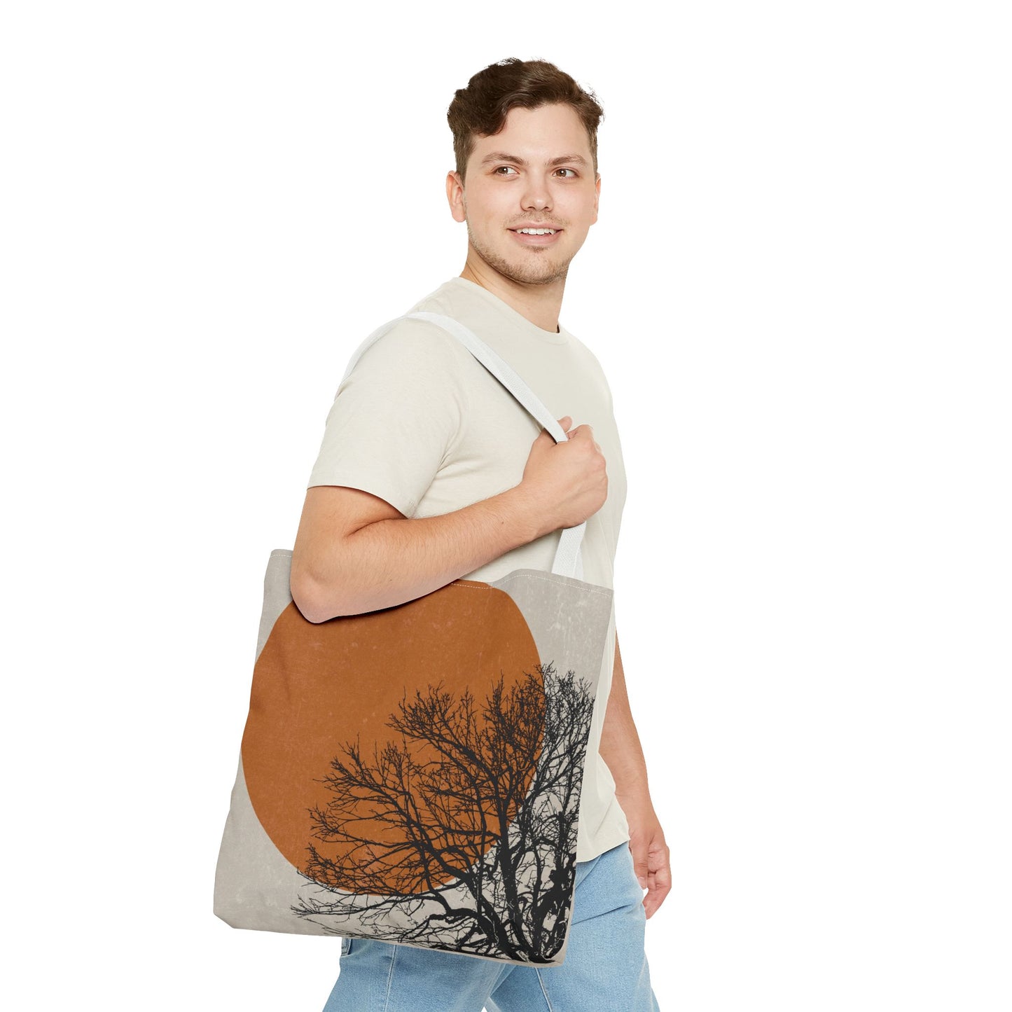 Sunset Tree Design Tote Bag – Eco-Friendly Canvas Bag for Nature Lovers