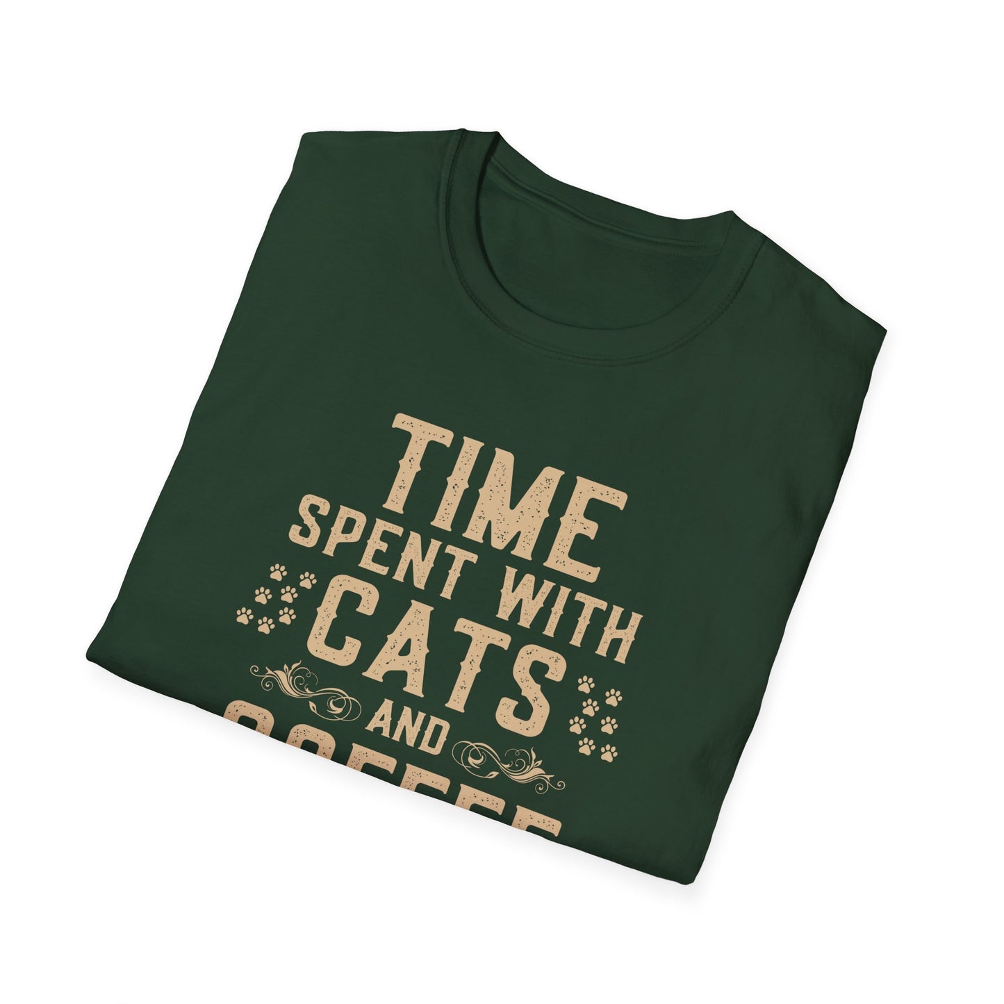Time Spent with Cats and Coffee Is Never Enough T-Shirt