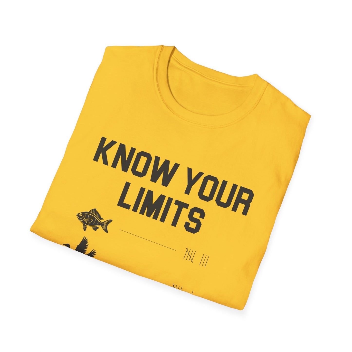 Unisex Softstyle T-Shirt - Know Your Limits | Motivational Tee, Gift for Nature Lovers, Inspirational Attire, Outdoor Adventure Shirt