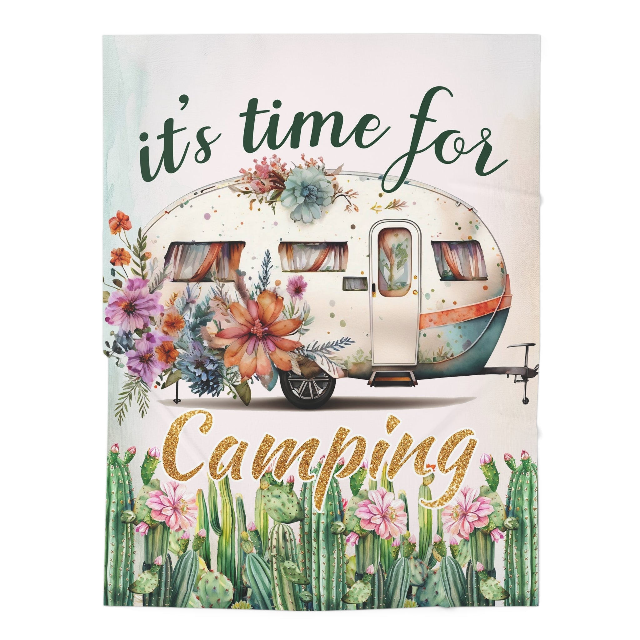 Camping Themed Baby Swaddle Blanket, Cozy Baby Blanket, Infant Swaddle, Baby Shower Gift, Nursery Decor, Kids Camping Decor