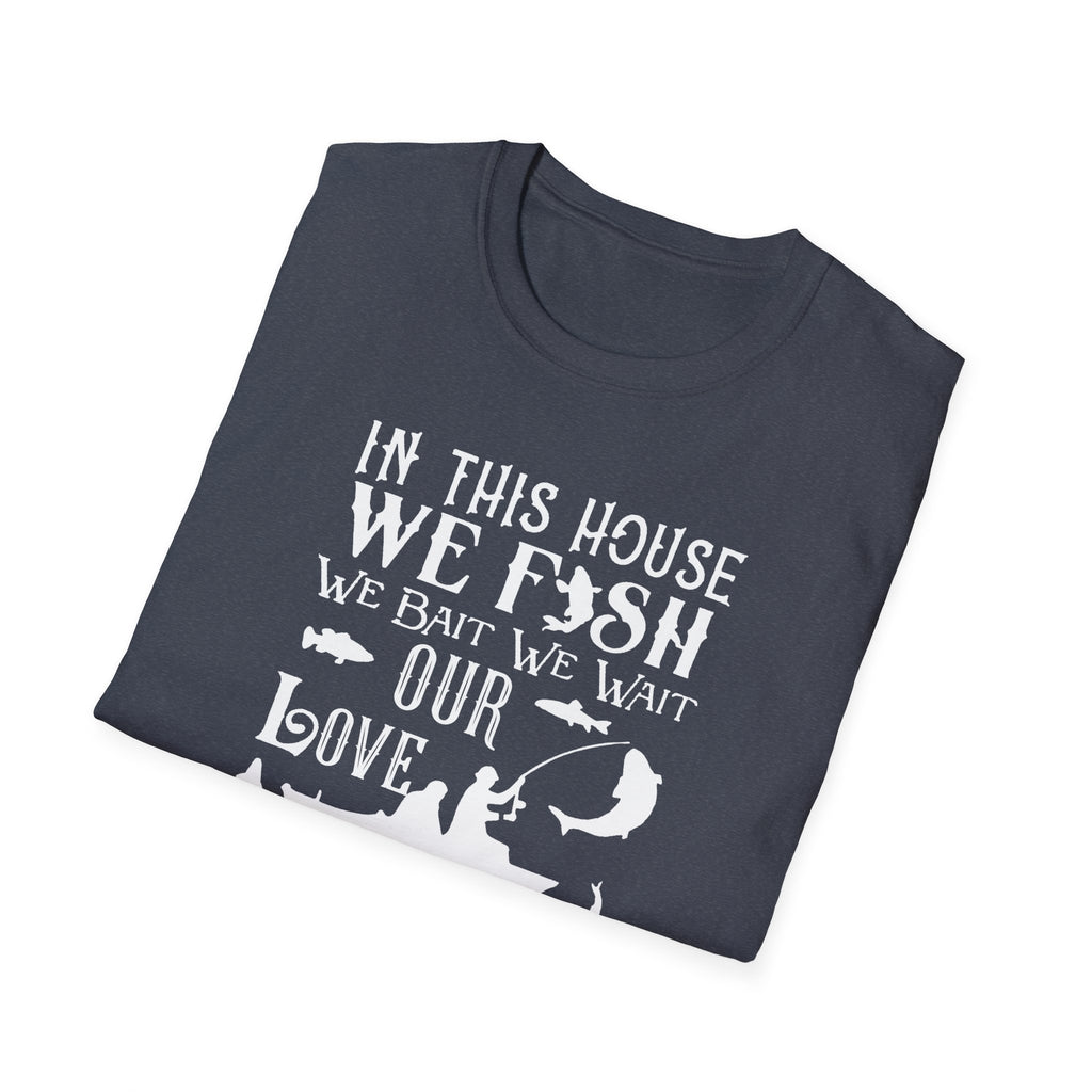 Fishing Love Unisex Softstyle T-Shirt - Perfect Gift for Fishermen