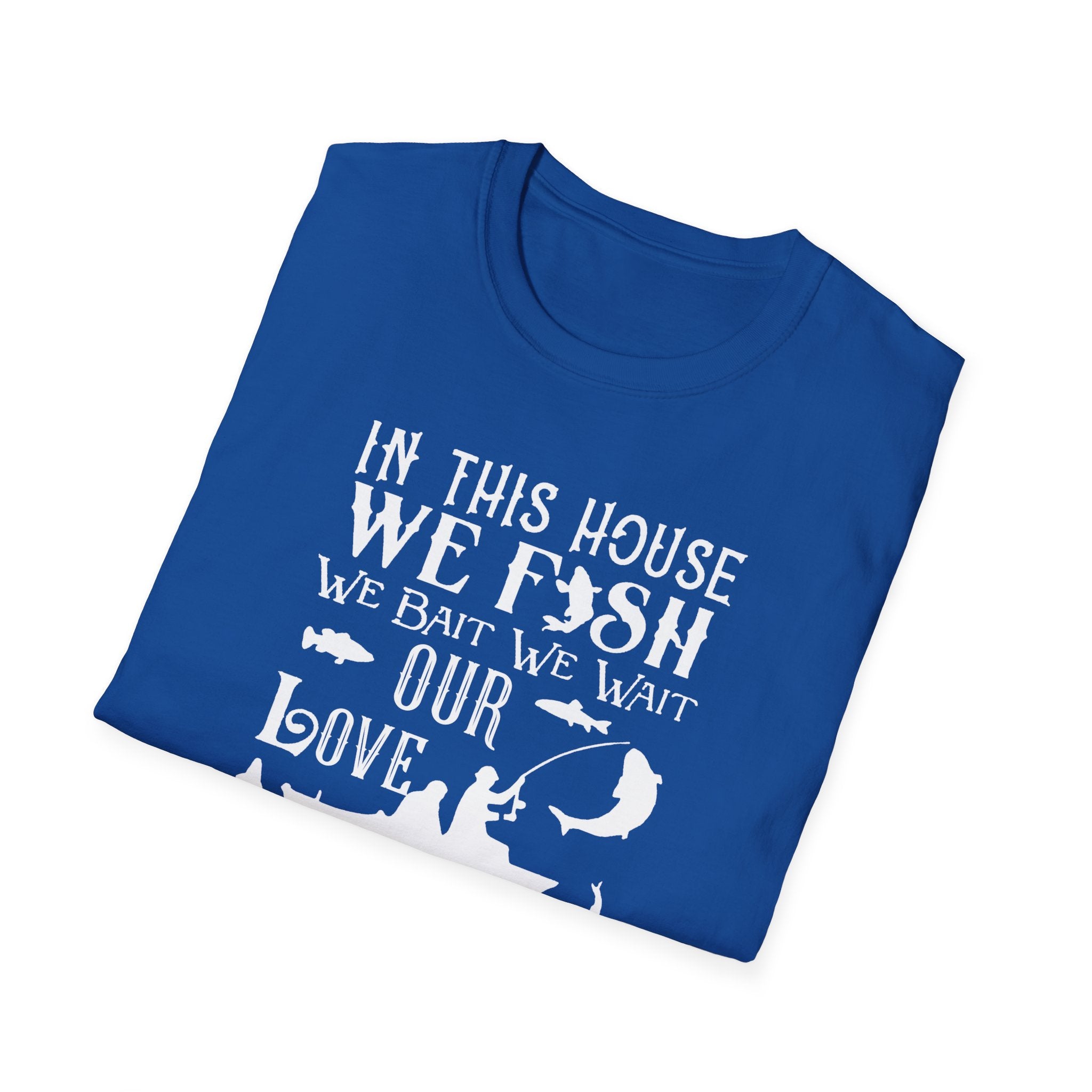 Fishing Love Unisex Softstyle T-Shirt - Perfect Gift for Fishermen
