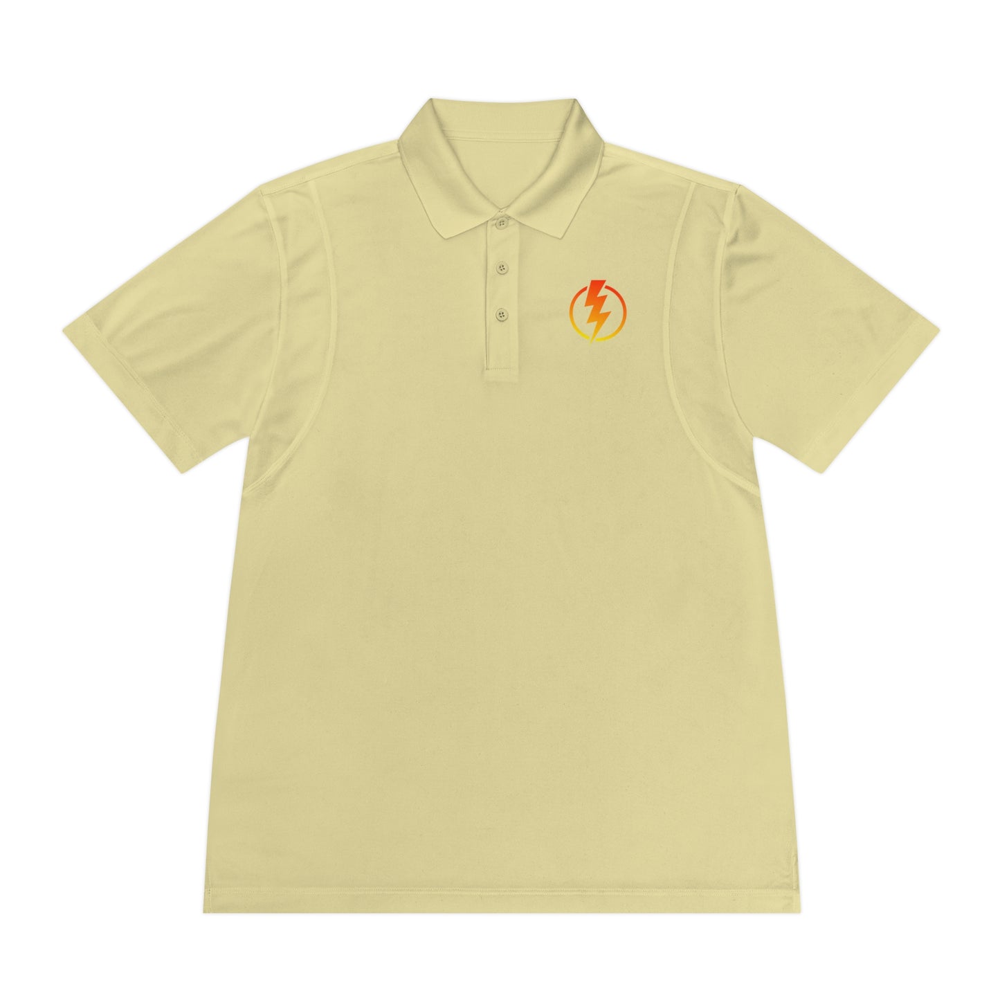 Men's Sport Polo Shirt with Lightning Bolt Design