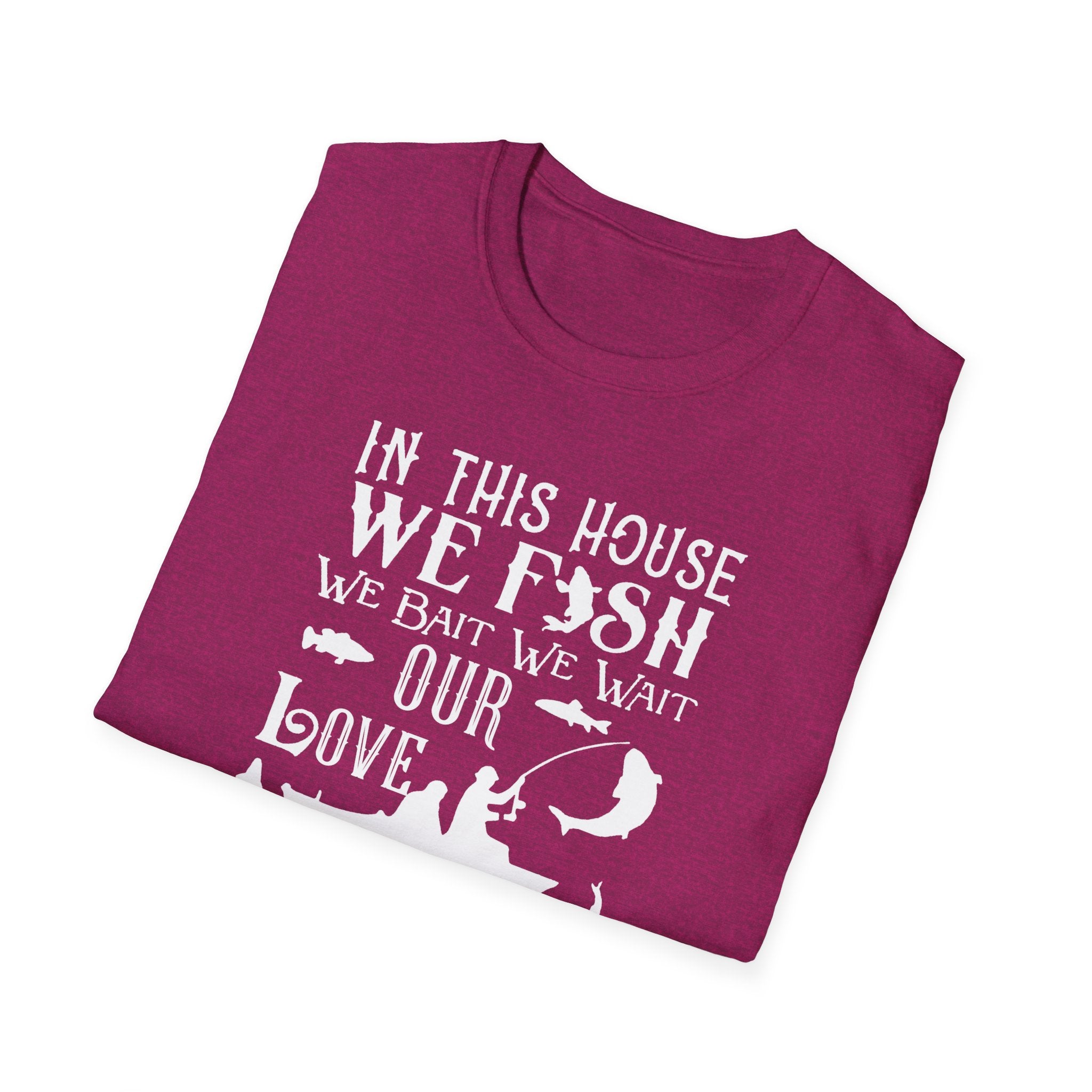 Fishing Love Unisex Softstyle T-Shirt - Perfect Gift for Fishermen