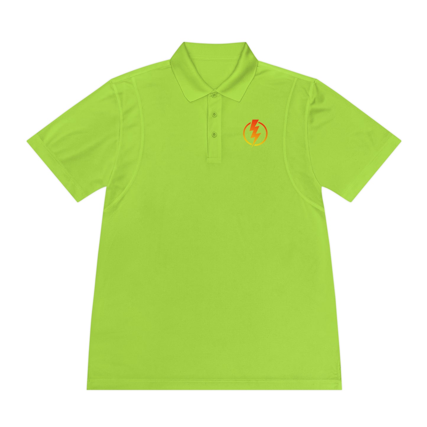 Men's Sport Polo Shirt with Lightning Bolt Design