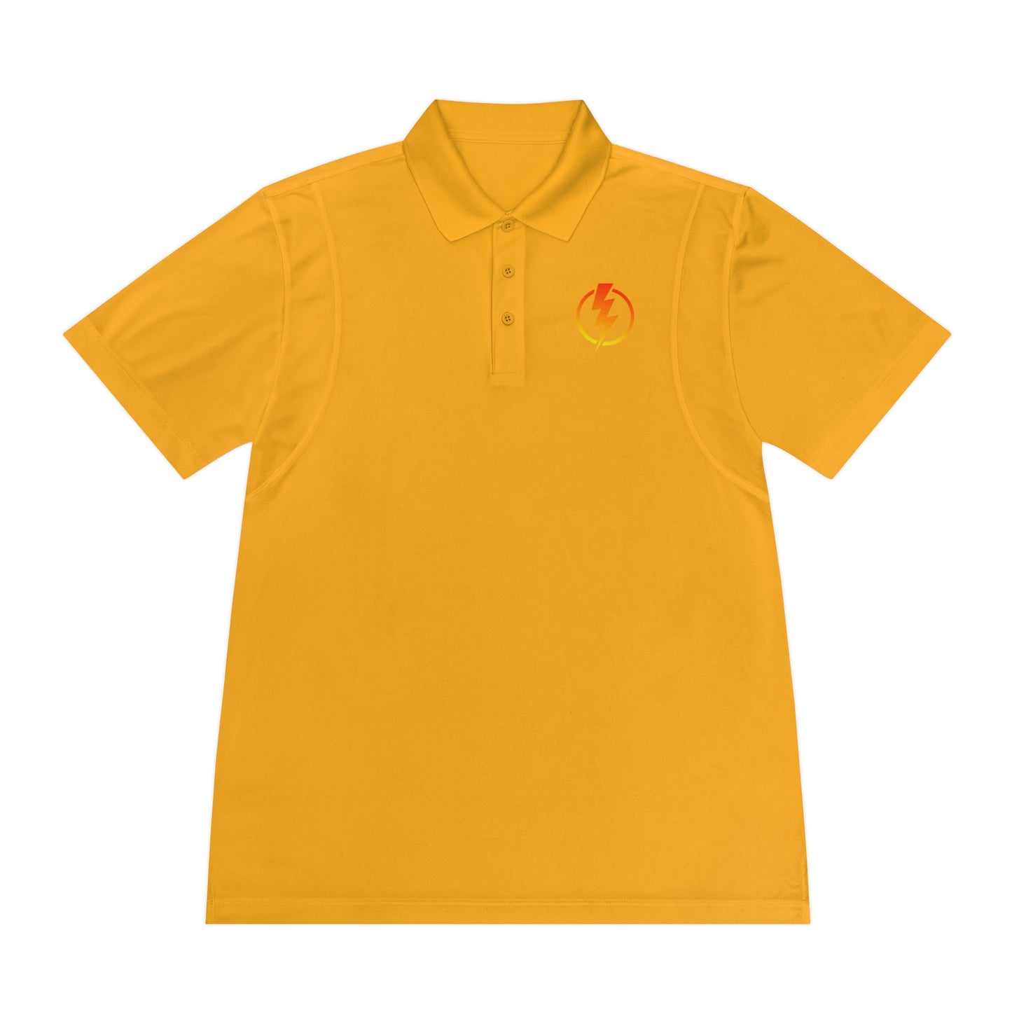 Men's Sport Polo Shirt with Lightning Bolt Design